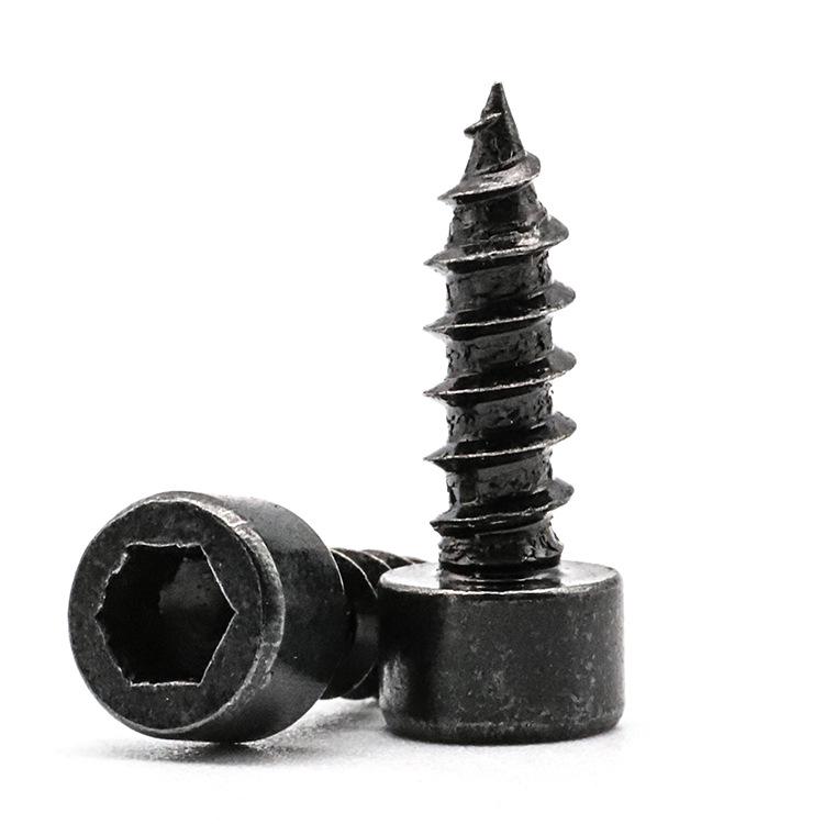 8.8 Grade Hex Socket Cylindrical Head Black Wood Screws Self-Tapping M2/M3/M4/M5