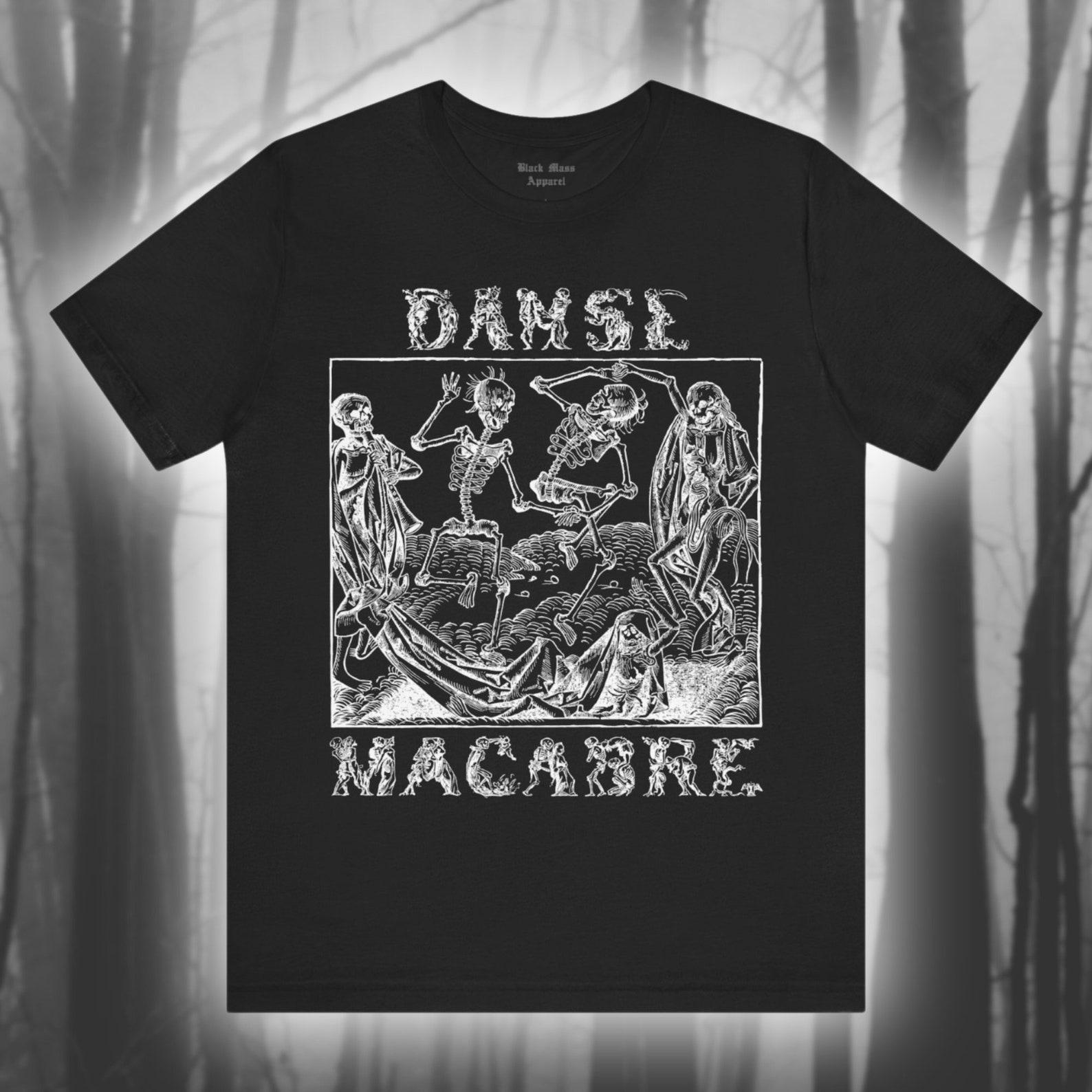 Danse Macabre, Vintage Gothic ArT-Shirt, Dance of Death T-Shirt, Goth T-Shirt, Memento Mori, Spooky Unisex Jersey Short Sleeve Tee S