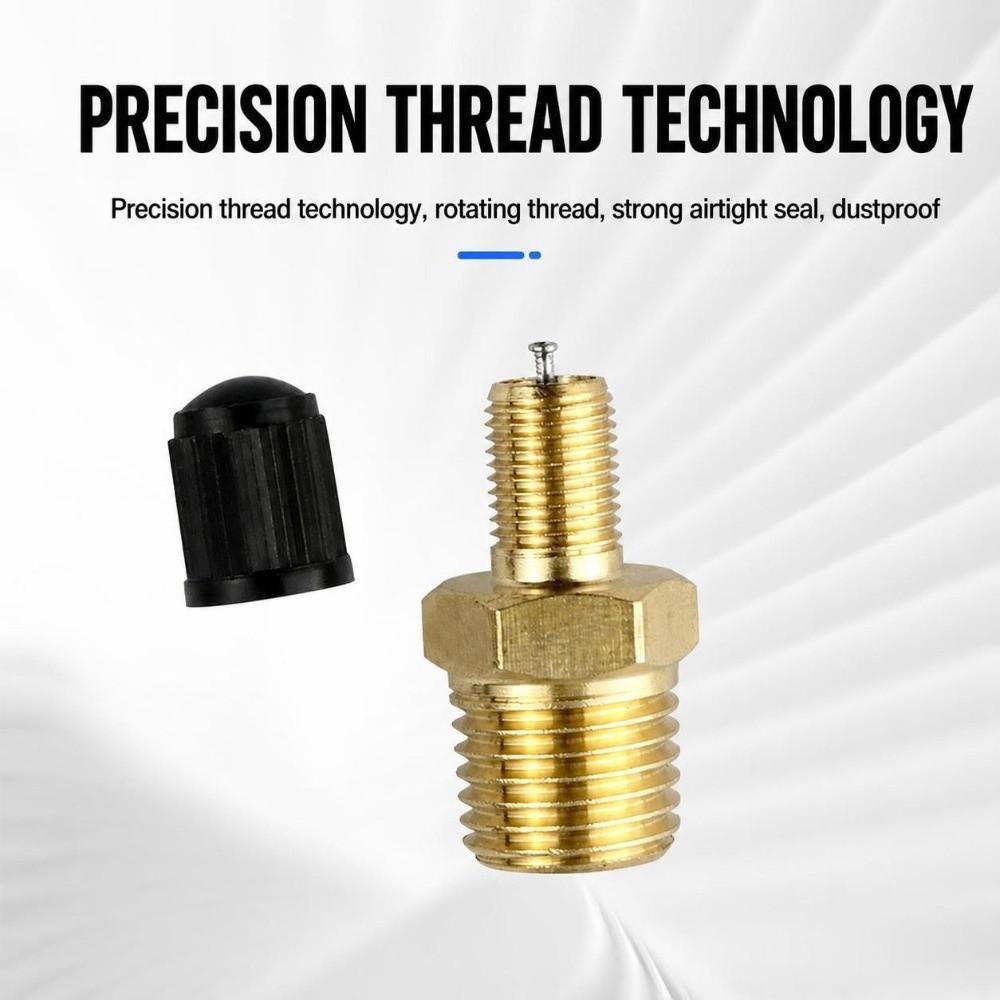 With Cap Tire Valve Stems 1/8 NPT 1/4 NPT M8x1 Tank Air Valve Leak‑Proof Inflate Valve