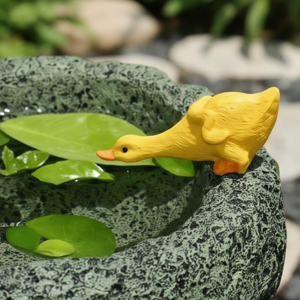 Wasservogel Figur Pflanzgefäß Kreatives Design Kunststein Wasservogel Topf Harz Stein Rinne Anti-Rutsch-Boden Gartendekoration
