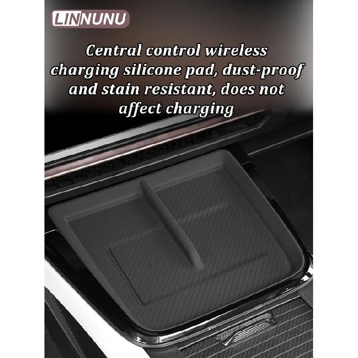 Linnunu Fit for Lynk& Co 08  Wireless Charging Protective Pad Silicone Material Protective Pad Car Interior Dustproof Pad Storage Pad Car Decoration