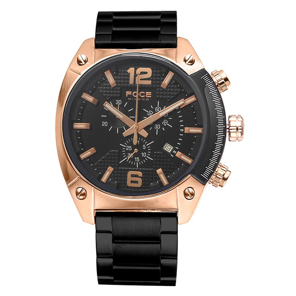 Poche 49Mm Men'S Chronograph Metal Watch Fm6737Bkg