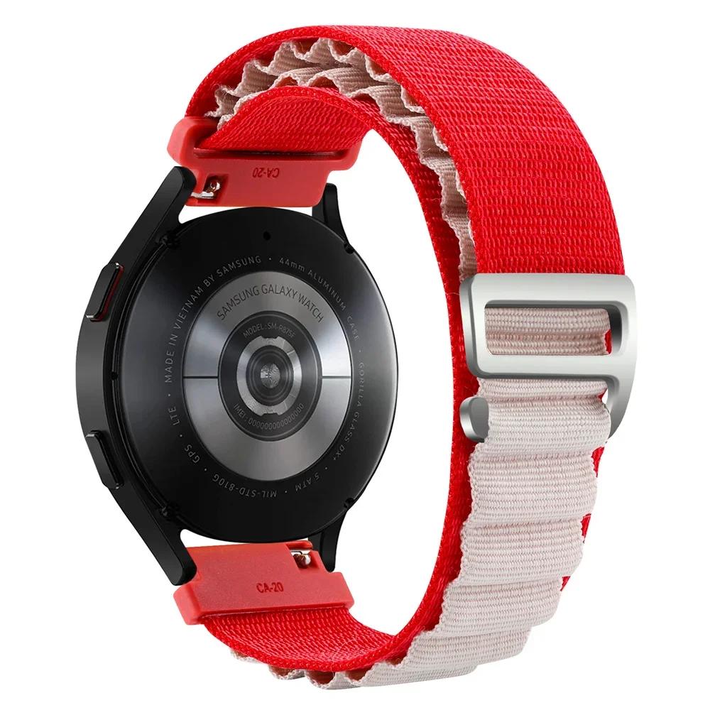 20 22mm Nylon Loop Strap For Xiaomi S4 S3 S2 S1Bracelet Correa For Samung Watch 6 5 4 Active 2 40 44  Sport GTS GTR 4 3 2e GT2 3