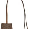 Bally Classic Horsebit Key Pouch Monogram Print Lanyard Bag Unisex Key Pouch Brown 6239187