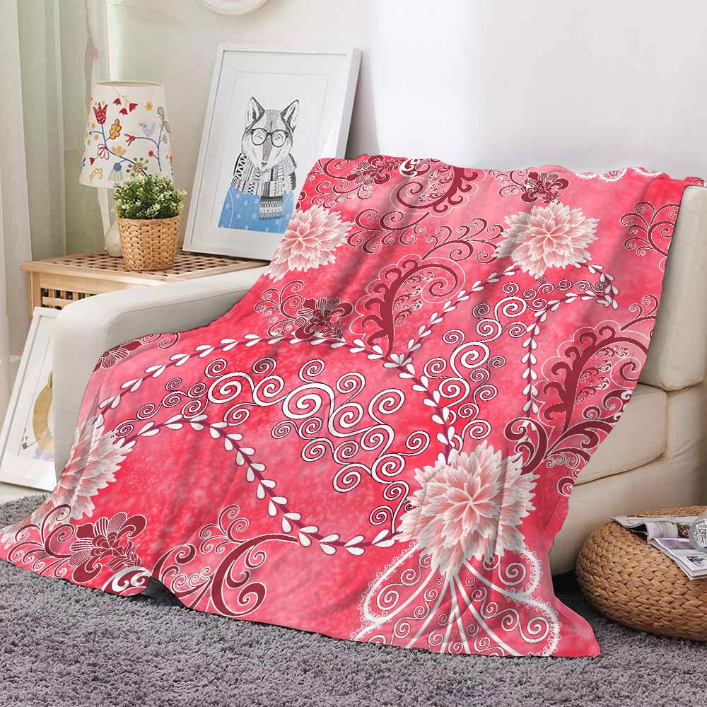 Böhmische Geometrie digital bedrucktes Polyester Schlafzimmer Samt Flanell weiche Sofabezug Decke Fleece weiche Sofabezug Decke