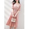 Women's V-Neck Pleated Midi Dress