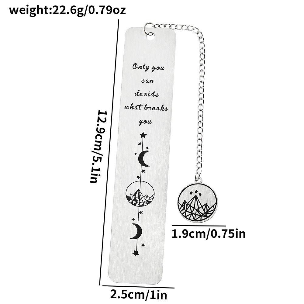 Stainless Steel Acotar Bookmark Text Design Inspirational Bookmark New Moon Mountains Bookmark
