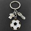 Soccer World Cup Football-themed Keychains Set with Ball and Shoes Designs Perfect Gift for Athletes Sports Enthusiasts and Soccer Players