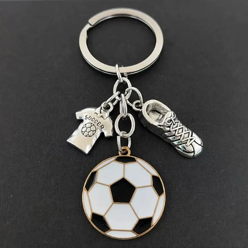 

WTEMPO Soccer World Cup Football-themed Keychains Set with Ball and Shoes Designs Perfect Gift for Athletes Sports Enthusiasts and Soccer Players 10pcs білий