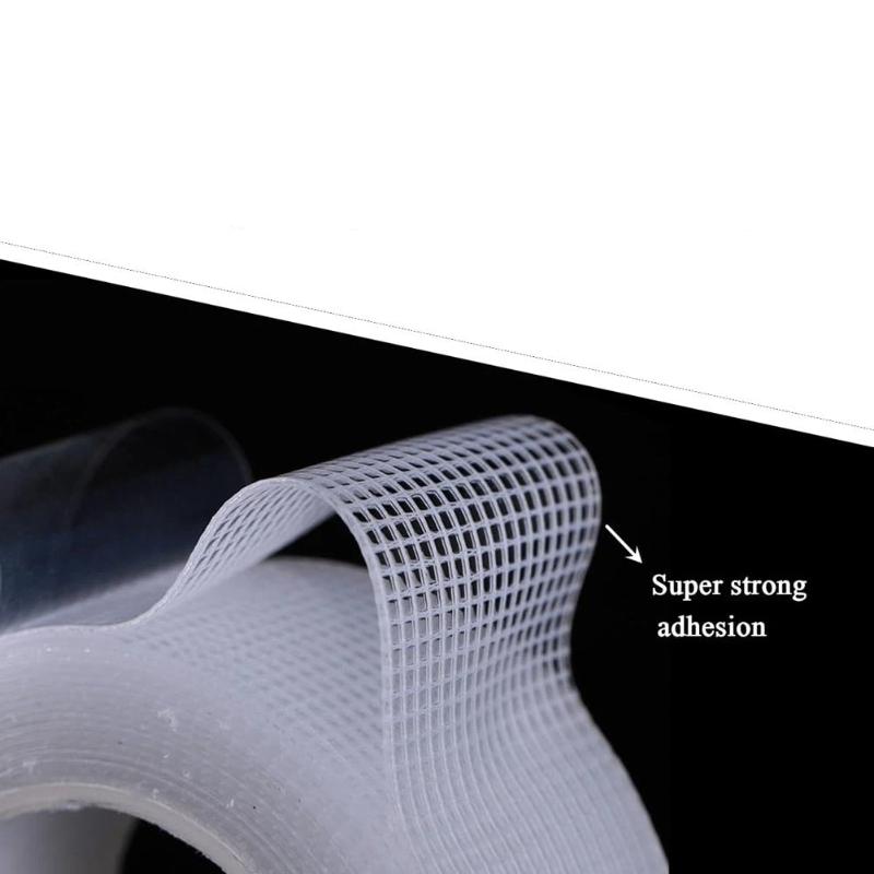 Enhanced 1-Meter Nano Tape – Super Strong Transparent Multi-Functional Tape. Reusable, Ideal For Wall Mounting And Item Organiza