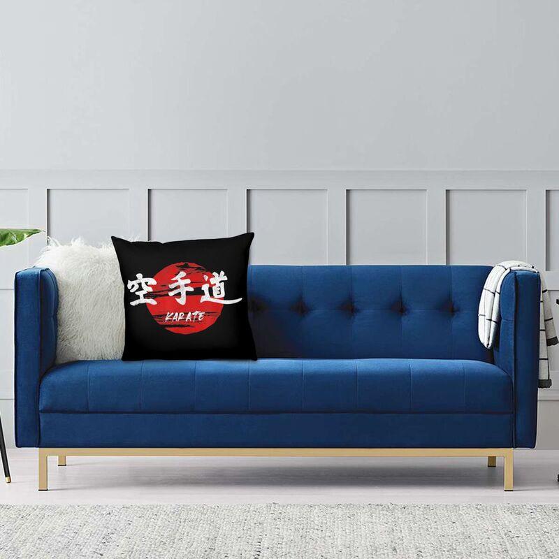 Nordic Style Karate Martial Art Logo Japanese Sun Throw Pillow Cover Decoration Custom Cushion Cover 40X40 Pillowcover For Sofa