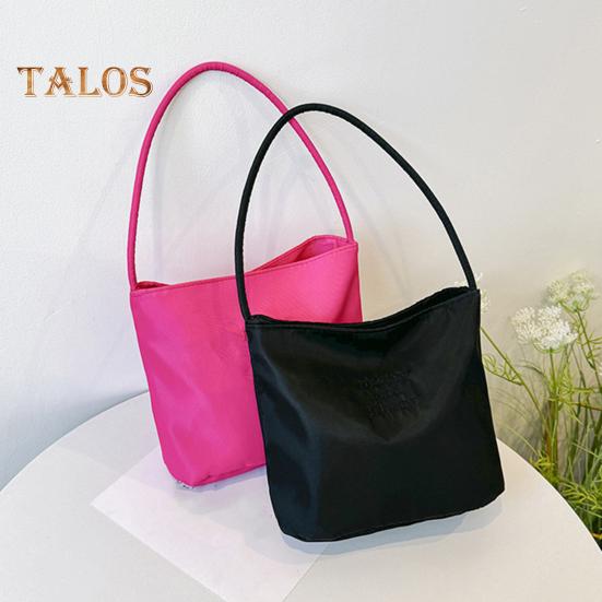 Women's Shoulder Bag Nylon Solid Color Tote Bag Portable Ladies Casual Handbag Commuting Sac for Work Street Daily Outings