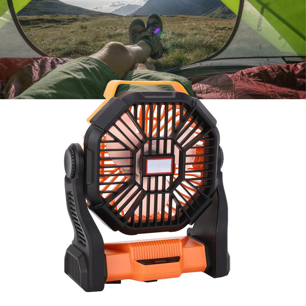 Camping Fan with LED Lantern Multifunction 8000mAh Portable Outdoor Camping Fan Power Bank for Camping Fishing Outage  