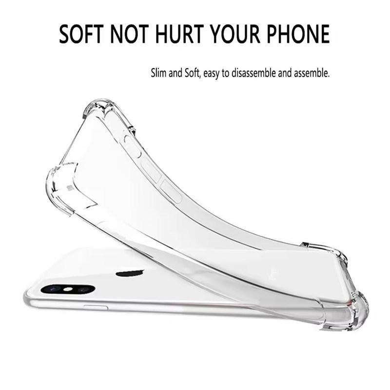 Shockproof Soft Case For iPhone 17 Air 16E 15 14 13 12 11 X XR 7/8 Ultra Thin Silicone Transparent Clear Back Cover For iPhone17 17Pro Max Slim Shell