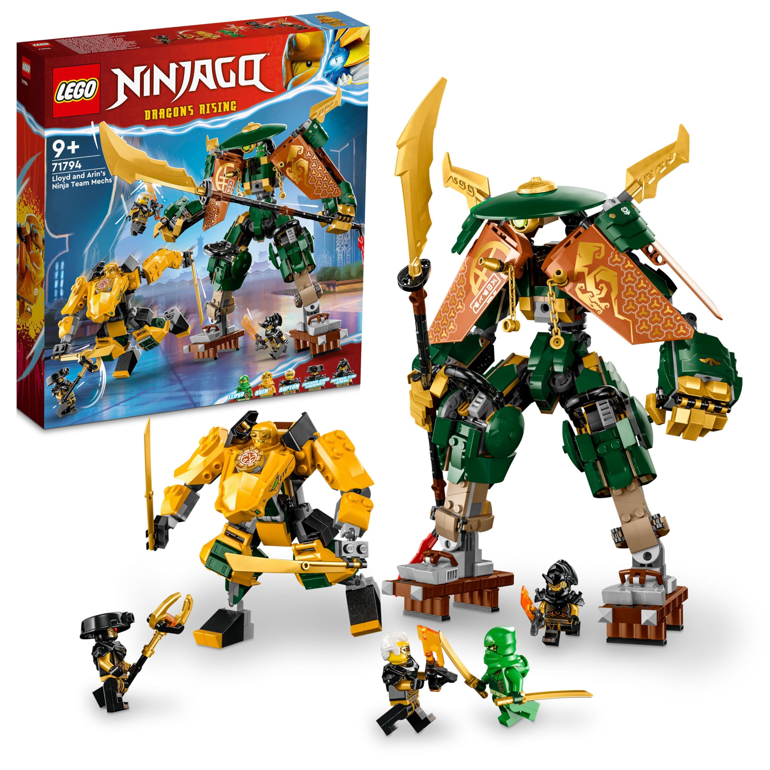 

LEGO Ninjago Механический костюм ниндзя Ллойда и Эрин 71794 Игрушечные блоки Подарок Ниндзя Мальчики Возраст 9 лет и старше