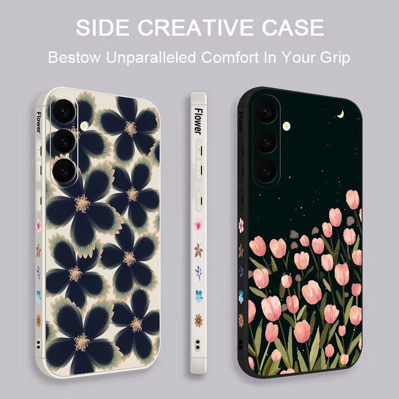 Cartoon Daisies Flowers Case For Samsung Galaxy S26 S25 Ultra S24 S23 S22 Plus S21 FE A15 A16 A17 A35 A36 A54 A55 A56 5G Soft Cover