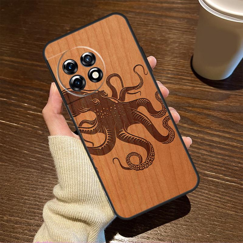 Turtle Elephant Dragon Wood For OnePlus Nord CE 5 2 3 4 Lite N20 N30 Case For OnePlus 13 12 11 9 13s 8T 10T 10R 12R 13R