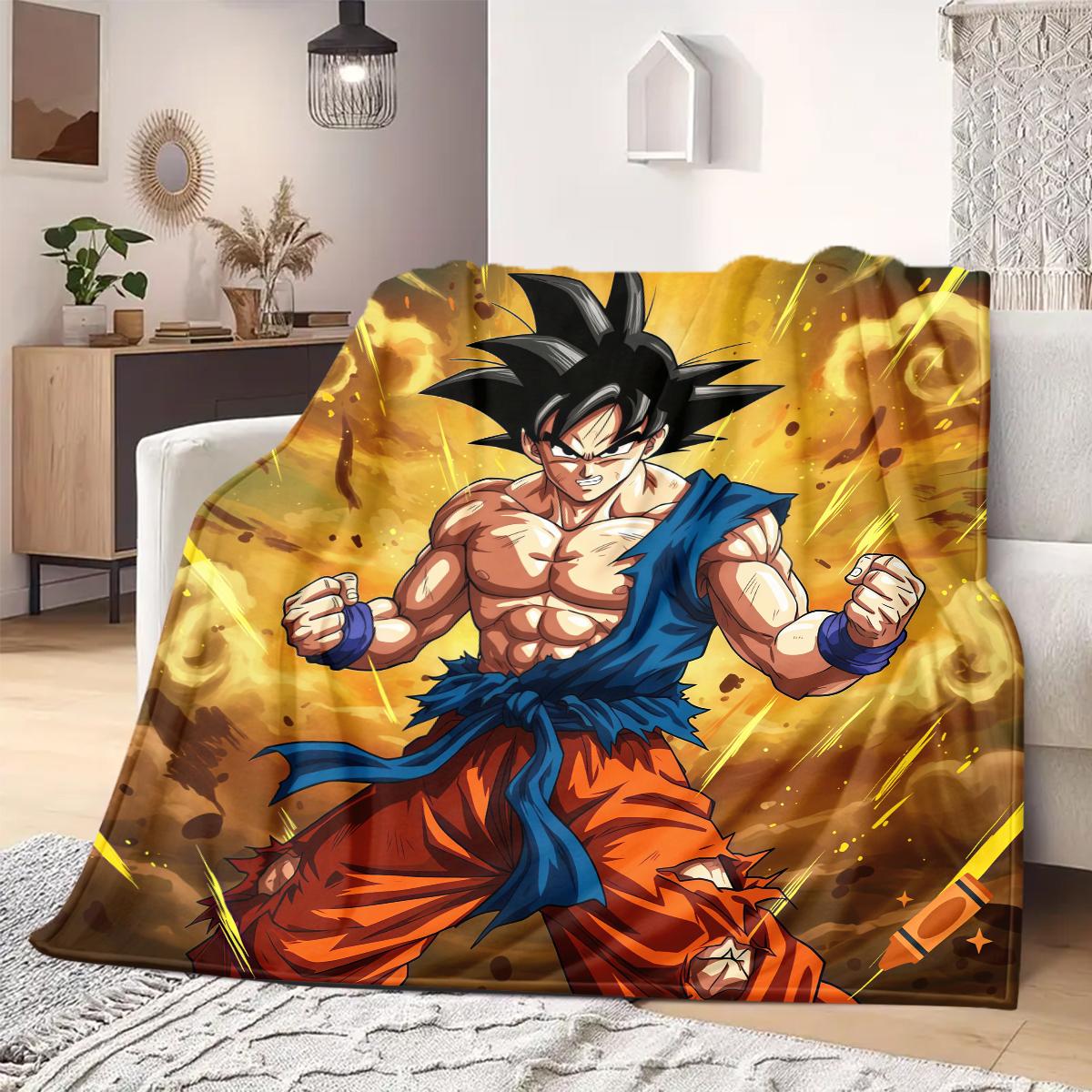 

Son Goku Print Blanket Warm Comfortable Flannel Blanket Suitable for Bedrooms,Sofas, Beds,Chairs,Travel 135 75x90cm