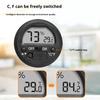 Round Mini Embedded Digital Thermometer Hygrometer Reptile Pet Enclosure Temperature Humidity Monitor