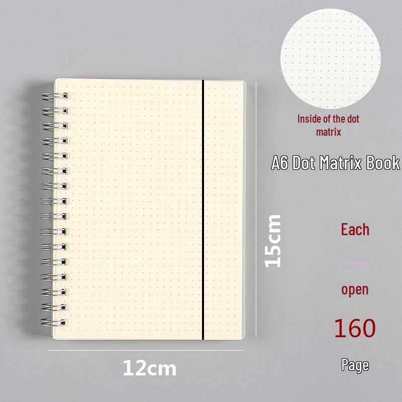 Frosted Transparent Spiral Notebook - Lined/Blank A5/A6/B5 Medium (A5)