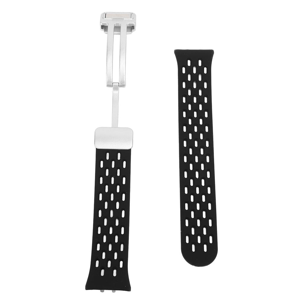 Watch Band Quick Release Silicone Lightweight Stylish Breathable Watch Strap for Galaxy Fit3 Black