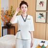 Conjunto de Uniforme de Trabalho Profissional Feminino