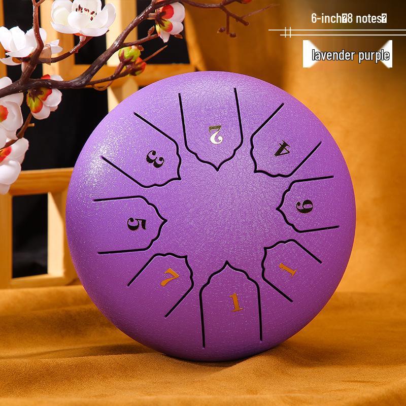 Ethereal Handpan: 6/10/12/14 inch Steel Tongue Drum with 8/11/13/15 Tones. 14 inch