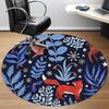 1PC Winter Wildlife Office Round Area Rug, Mat Suitable For Office, Under Office Chairs Bedroom Living Room Home Decor, Room Deco