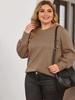 2025 Autumn/Winter Casual Knit Sweater Hoodie - Long Sleeve, Round Neck, Solid Color