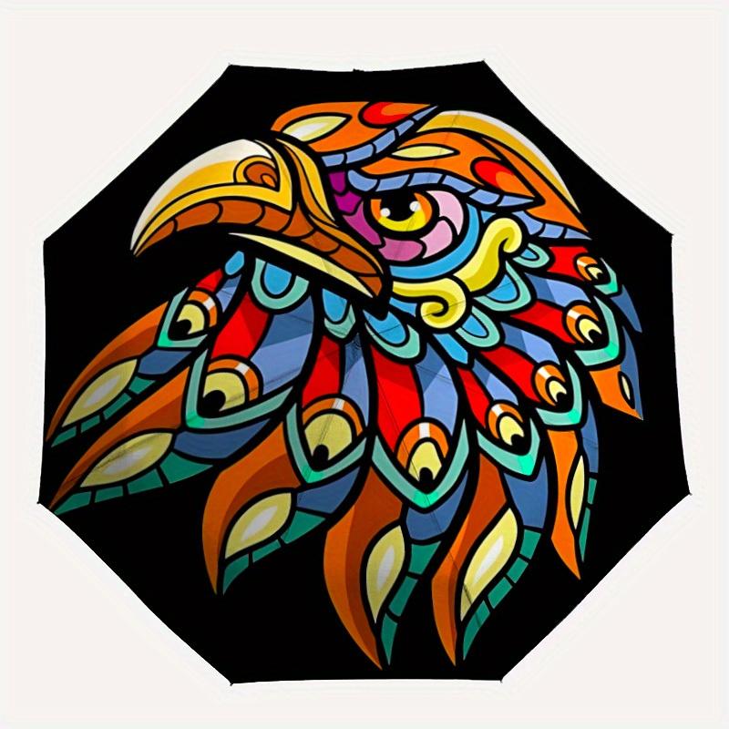 

1pc Eagle Head Umbrella - 8-Rib Automatic Open/Close, Fashionable Compact Umbrella for Outdoor Adventures yy250813175
