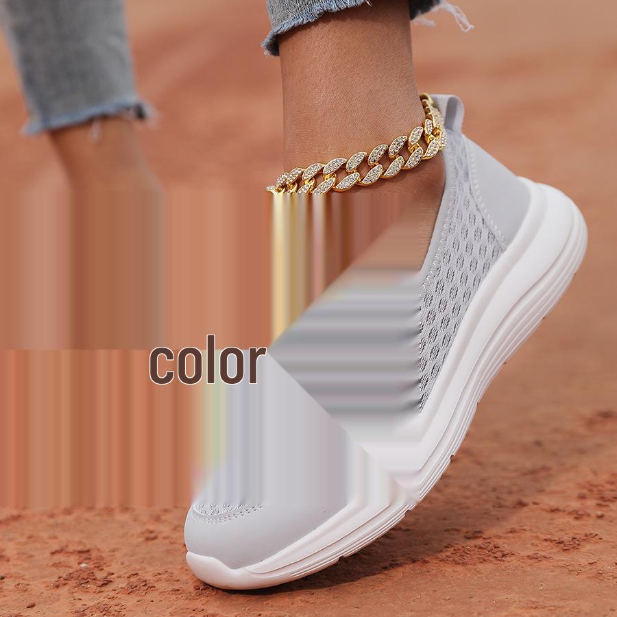 2025 Slip-on Women's Casual Shoes: New Style, All-Season Cross-Border Flats for Easy Walking