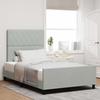 Box Spring Bed with Headboard Light Grey 120 x 200 cm Velvet