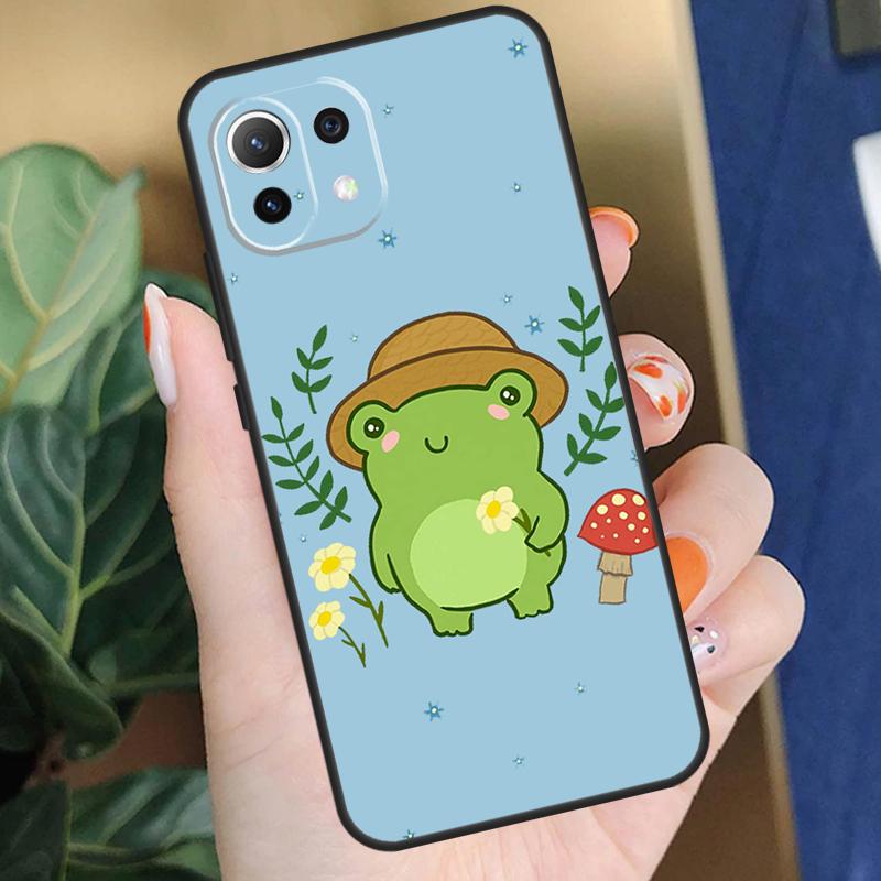 Cottagecore Frog Mushroom Kawaii Case For POCO F5 X3 X5 Pro F4 X4 F3 C65 M5s Cover For Xiaomi 13T 14 Pro 11T 12T 12 13 Lite