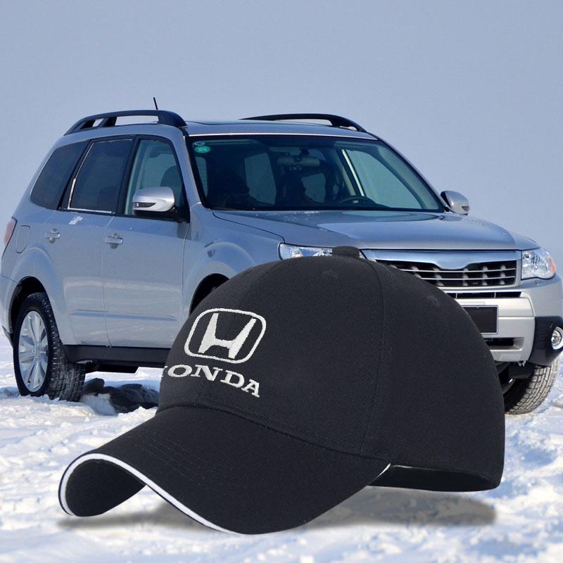 Fashion Men Women Car Decoration Baseball Cap Car Logo Sun Hat For Honda Fit Mugen Insight Type S R VTEC DOHC Modulo Vezel Legend RR Si