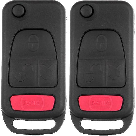 

ECCPP Uncut 4 Buttons Keyless Entry Remote Key Fob Shell Case Replacement Fit for 94-2005 Mercedes-Benz AMG S500 SL500 SLK230 SLK32 AMG SL600 ML430