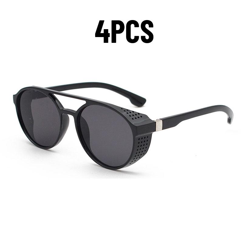 

2 шт. Классические солнцезащитные очки в готическом стиле стимпанк для мужчин и женщин, дизайнерский бренд, ретро, круглые, с цветными линзами, винтажные солнцезащитные очки, УФ400