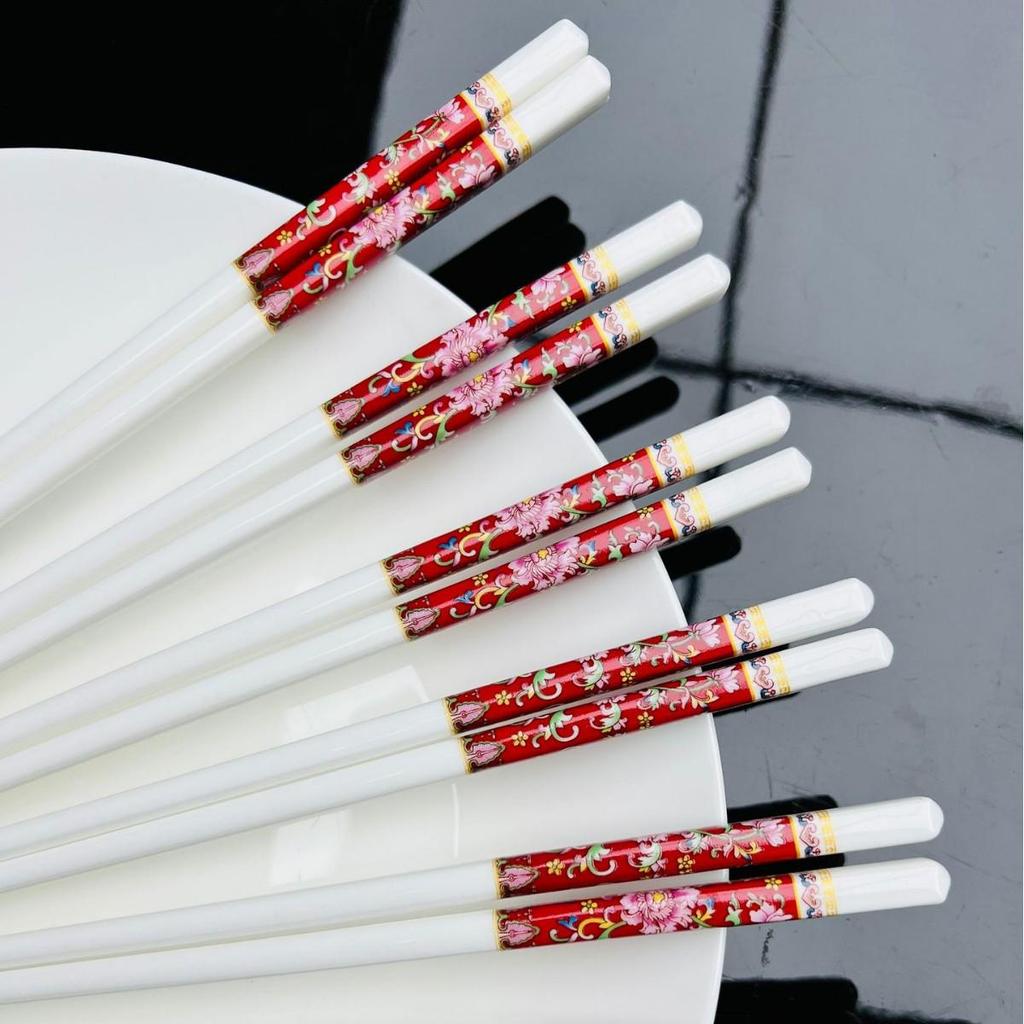 High-Temperature Resistant Luxury Macaron Color Ceramic Chopsticks - Easy To Clean