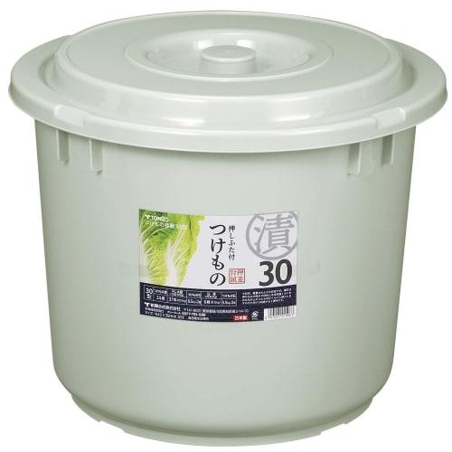 TONBO Shinki Gosei Pickle Container with Lid, 30-inch, Gray, Diameter 42cm x Height 35cm, Made in Japan