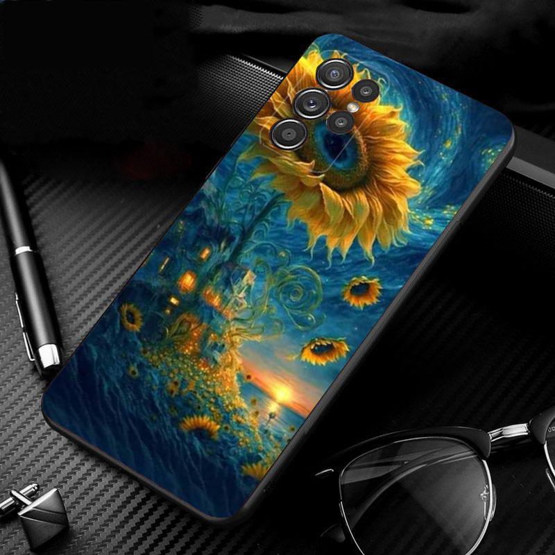 Capa de celular Sunflower para Samsung S24 S23 S22 S21 S20 Ultra S20 S22 S21 S10E S20 FE S24 Plus