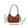 Shoulder Bag Women PU Leather Bowknot Underarm Bag Solid Color Crossbody Bag Clutch Purse for Work Travel Shopping