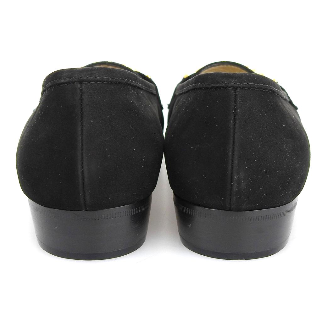 Excellent Salvatore Ferragamo pumps BABS Double Gancini black Nubuck Women 5.5 Used