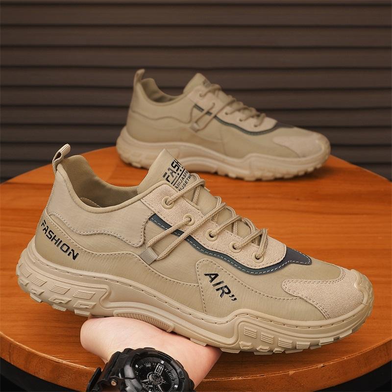 

Повітропроникне чоловіче повсякденне взуття Легке чоловіче вулканізоване взуття На відкритому повітрі Чоловічі лофери на платформі М’які сітчасті балетки Нековзкі кросівки 44 хакі