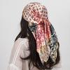 Square Silk Scarves Fashion Women Hijab Shawls Cashew Flower Print Kerchief Femme Head Scarf Foulard Bandana Beach Pareo 90*90Cm