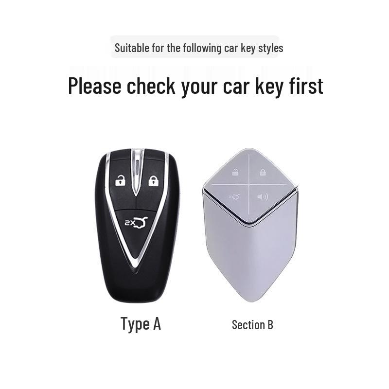 Changan Key Case for Eado, CS75, CS35, CS55 PLUS, Oshan X5/X7, Buckle UNI-TK, Ruicheng — Texture Black