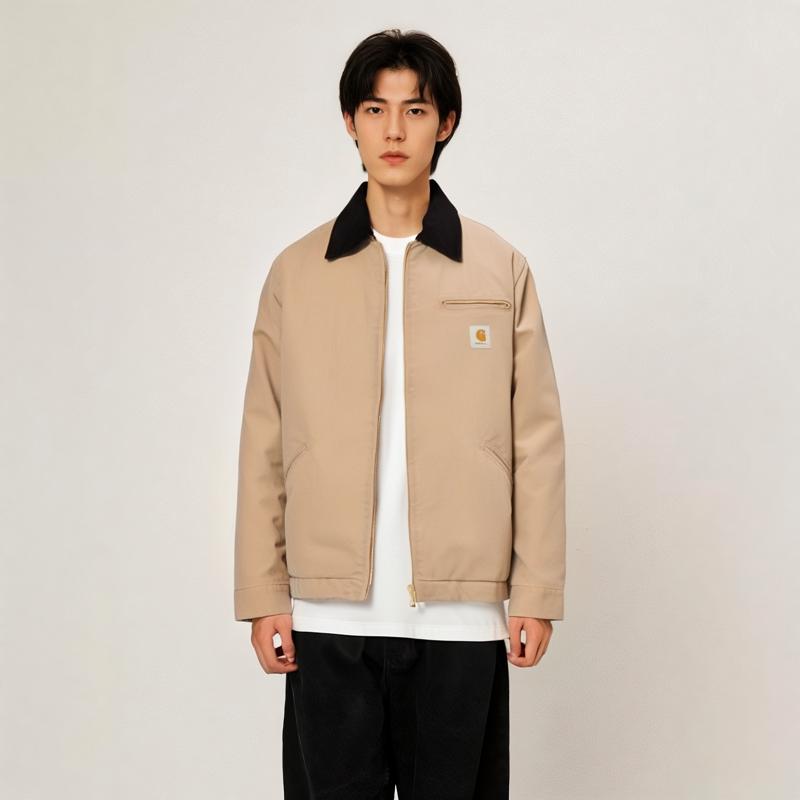Carhartt WIP OG Detroit Aged Canvas Jacket Peanut/Black Men Streetwear I027358-2I7-3K