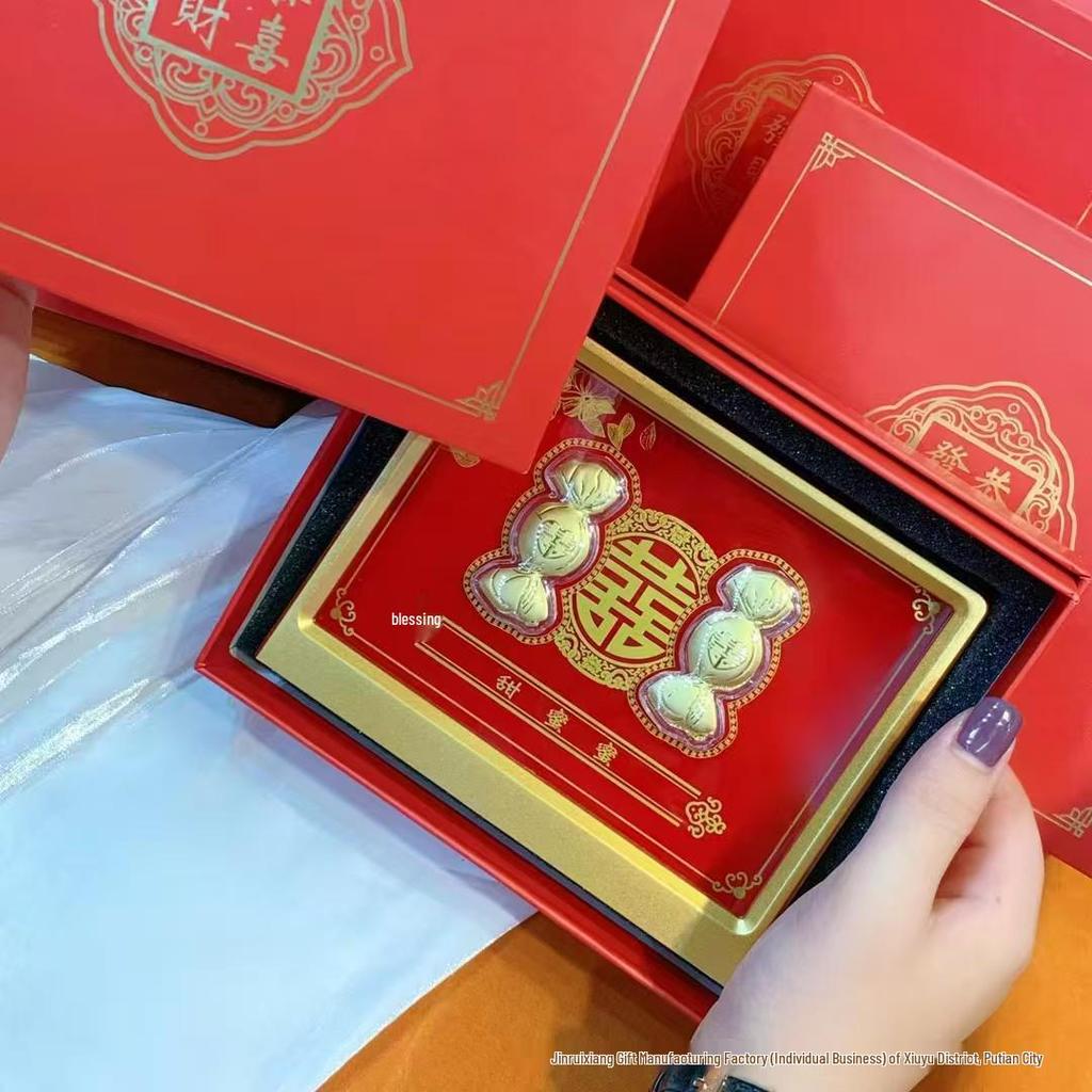 Tian Guan Ci Fu 2026 Year of the Horse Wealth Ornament - Customizable Desktop Decoration & Corporate Souvenir