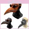 Stylish Long Nose Plague Doctor Mask Crafted From Non-toxic Faux Leather For Halloween