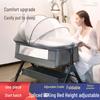 Multifunctional Foldable Baby Cradle Bed: Newborn Crib & Children's Bed with Mobile Splicing.
