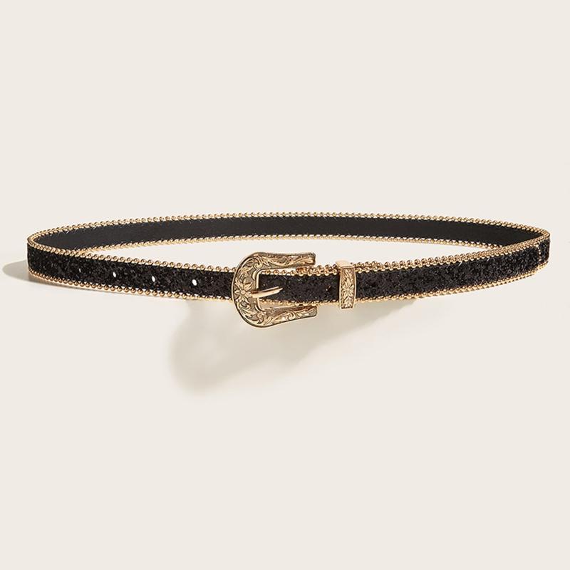 Adult Shinning Sequins Belt for Dress Crystal Diamond Waist Belt Shinning Sequins Wide Waist Belt Ladies Formal Belt