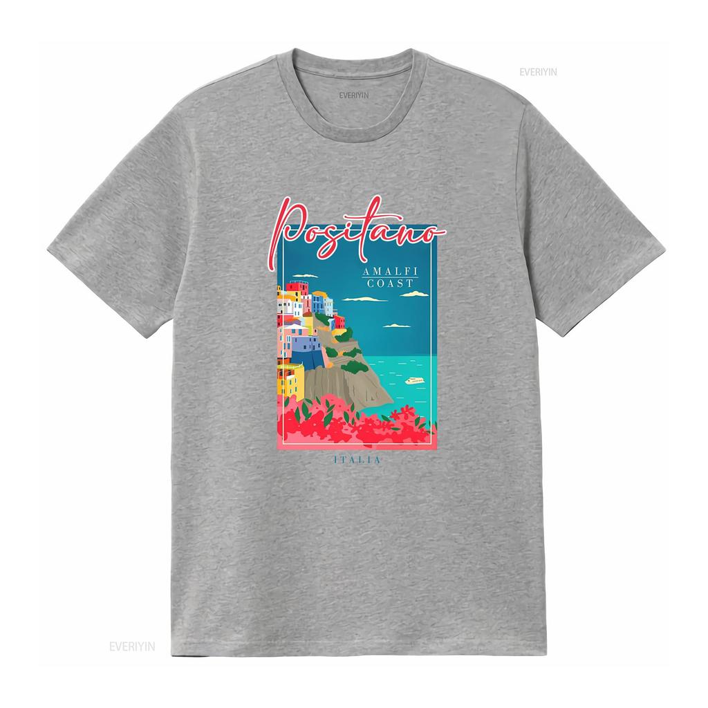 Positano T-Shirt Italien Amalfiküste Italia Kleidung Tourist vintage Gewaschen Mode Stilvoll Bequem Grafik Unisex Leicht